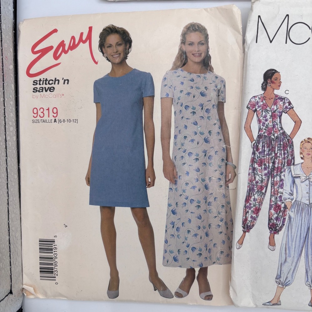 UNCUT Lot of 5 Vintage McCalls Butterick Sewing Patterns 80s 90s Jumpsuit Dress - Picture 9 of 16